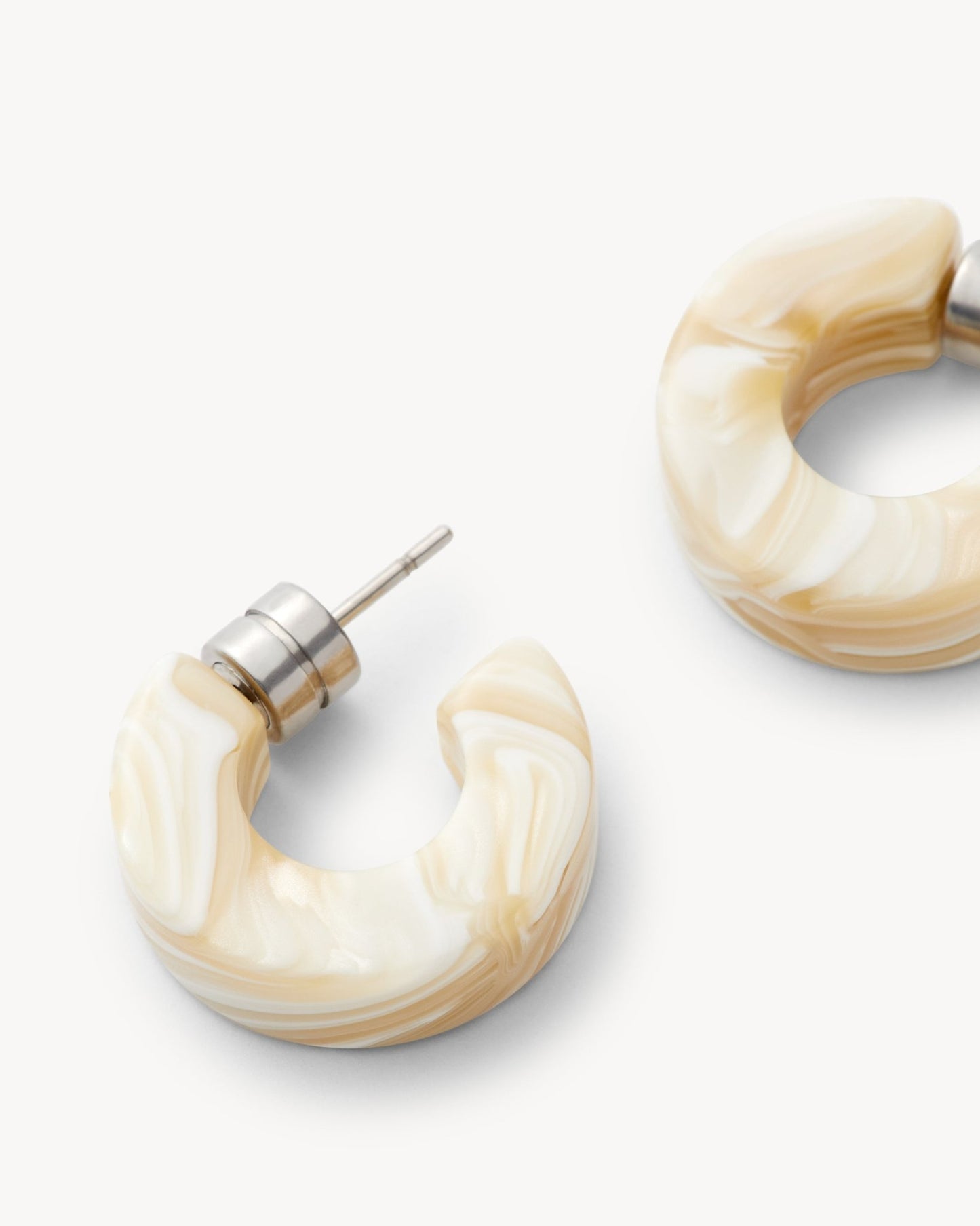 Muse Hoop Earrings in Ivory