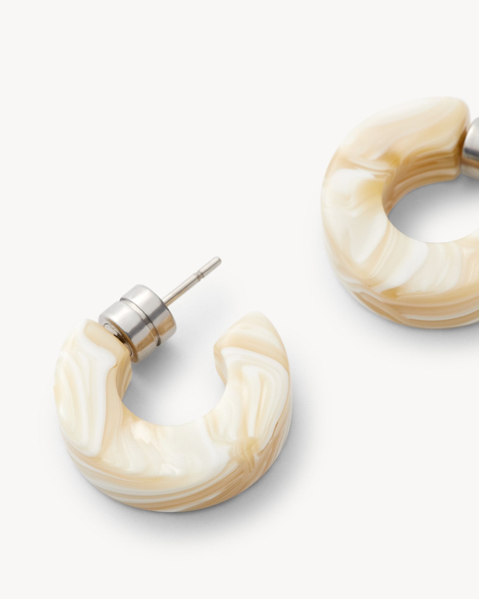 Muse Hoop Earrings in Ivory