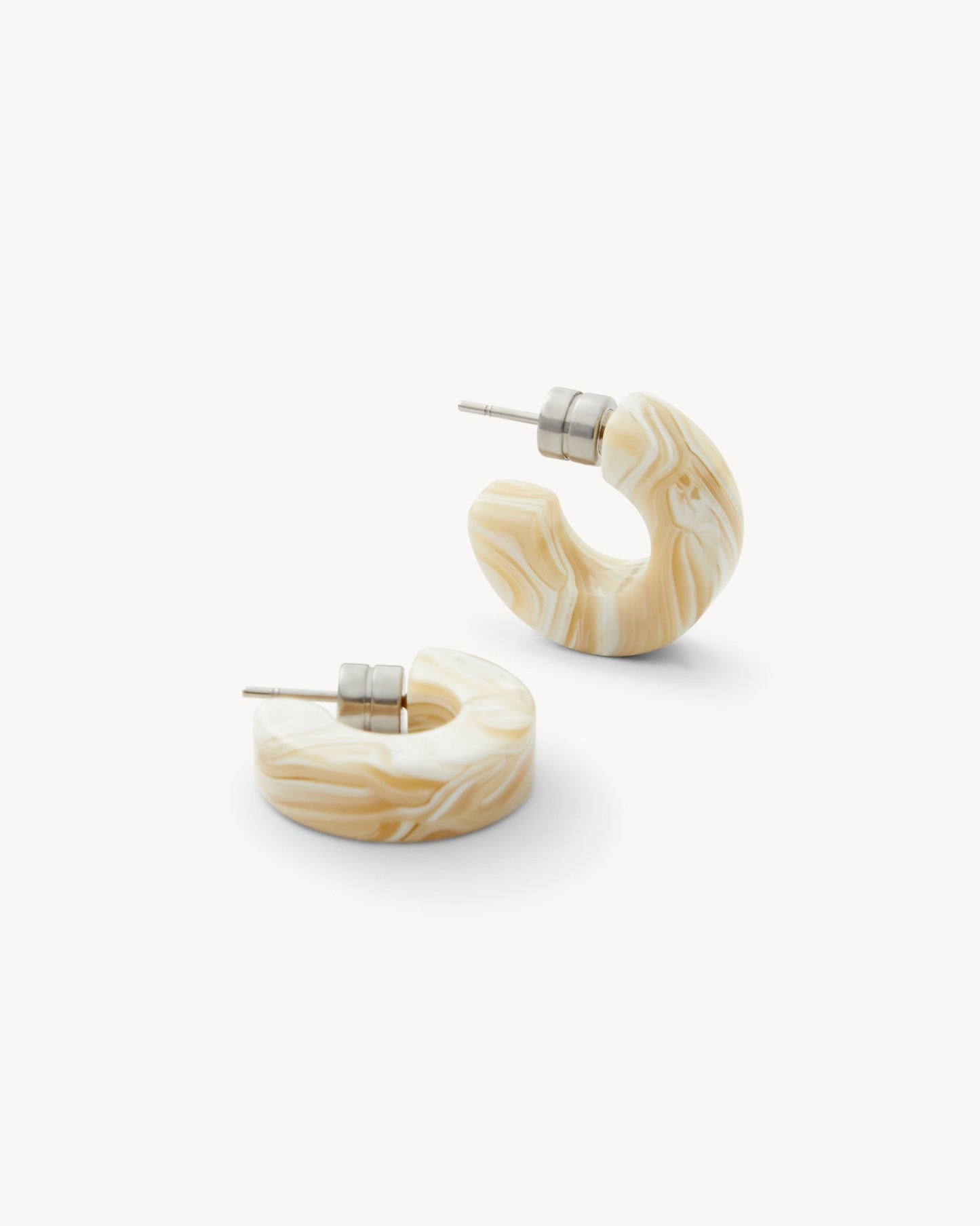 Muse Hoop Earrings in Ivory