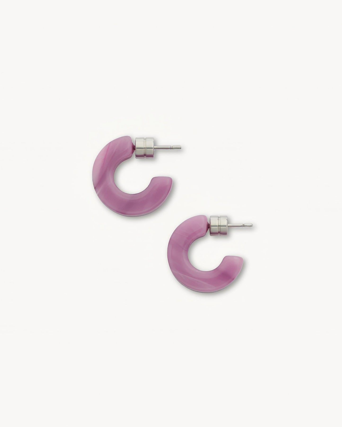 Muse Hoop Earrings in Orchid