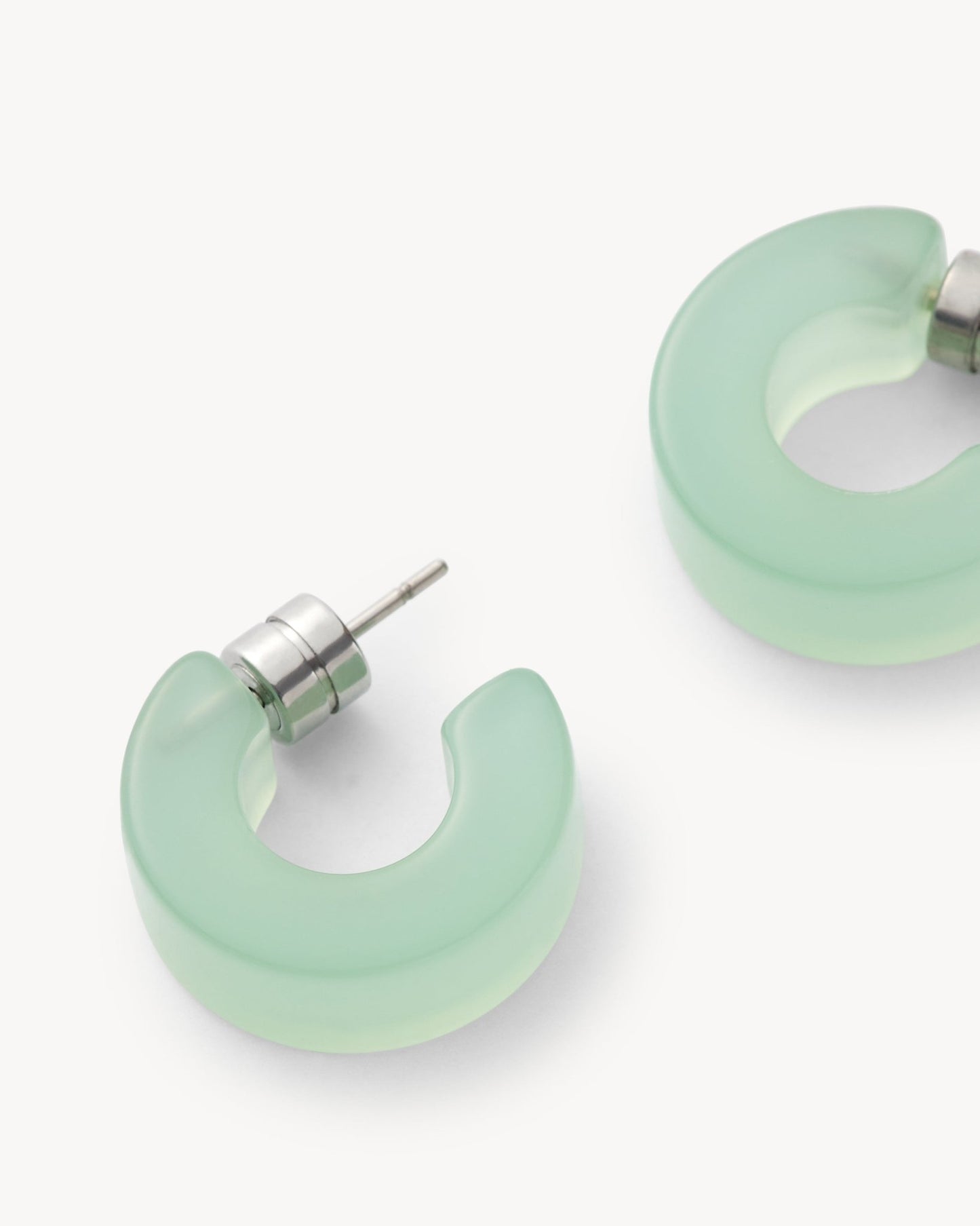Muse Hoop Earrings in Sea Glass