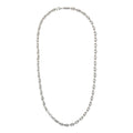 Petite Coffee Bead Necklace in Silver