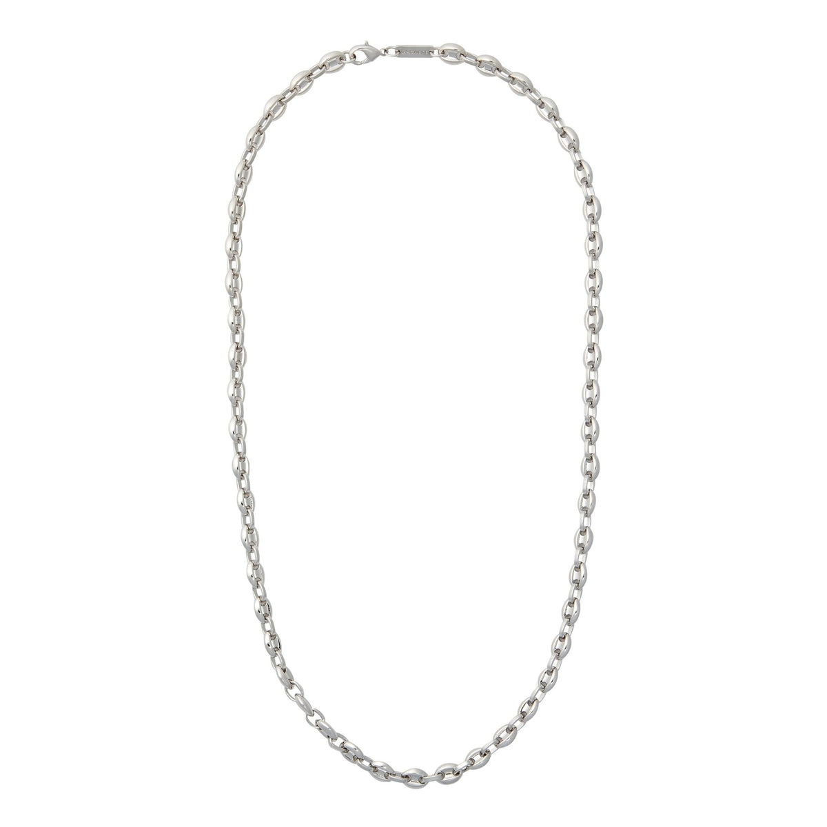 Petite Coffee Bead Necklace in Silver