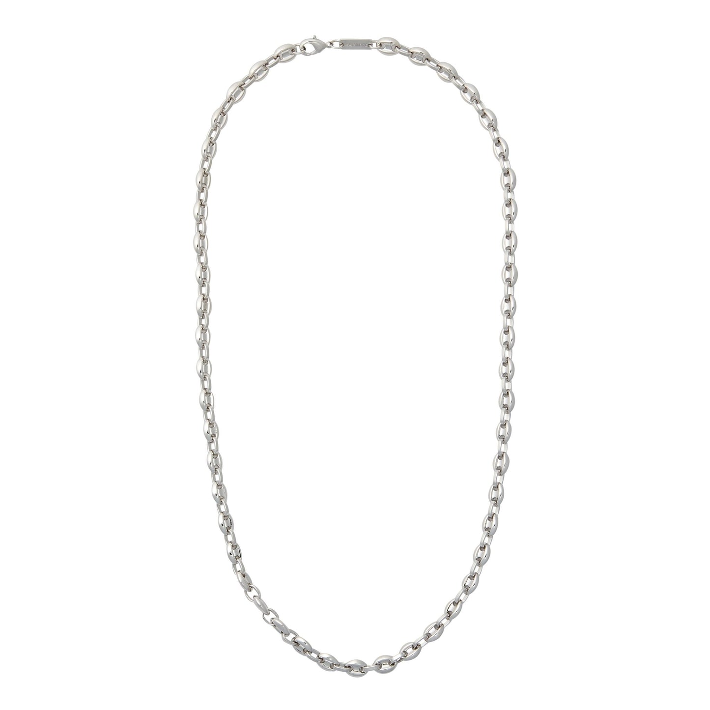 Petite Coffee Bead Necklace in Silver