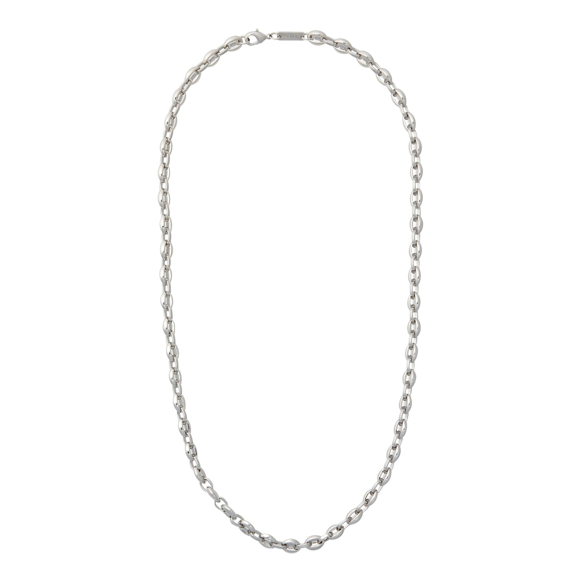 Petite Coffee Bead Necklace in Silver