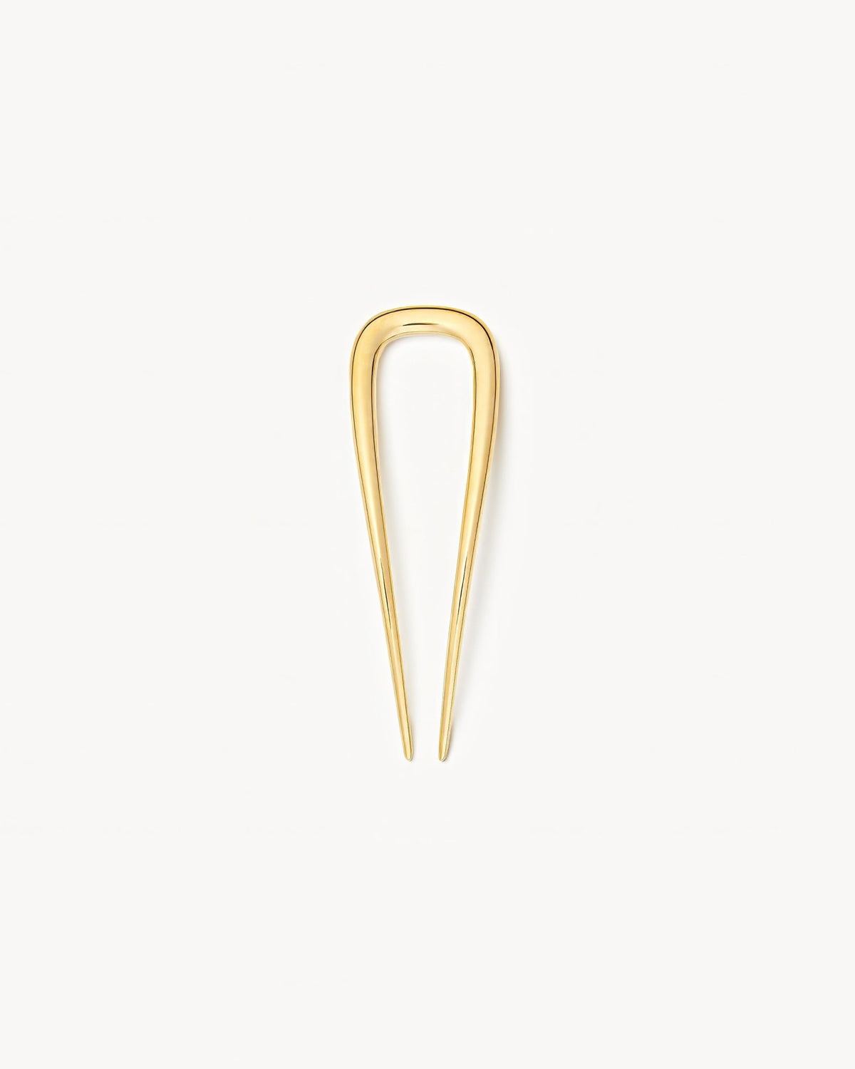 Petite Oval French Hair Pin in Gold