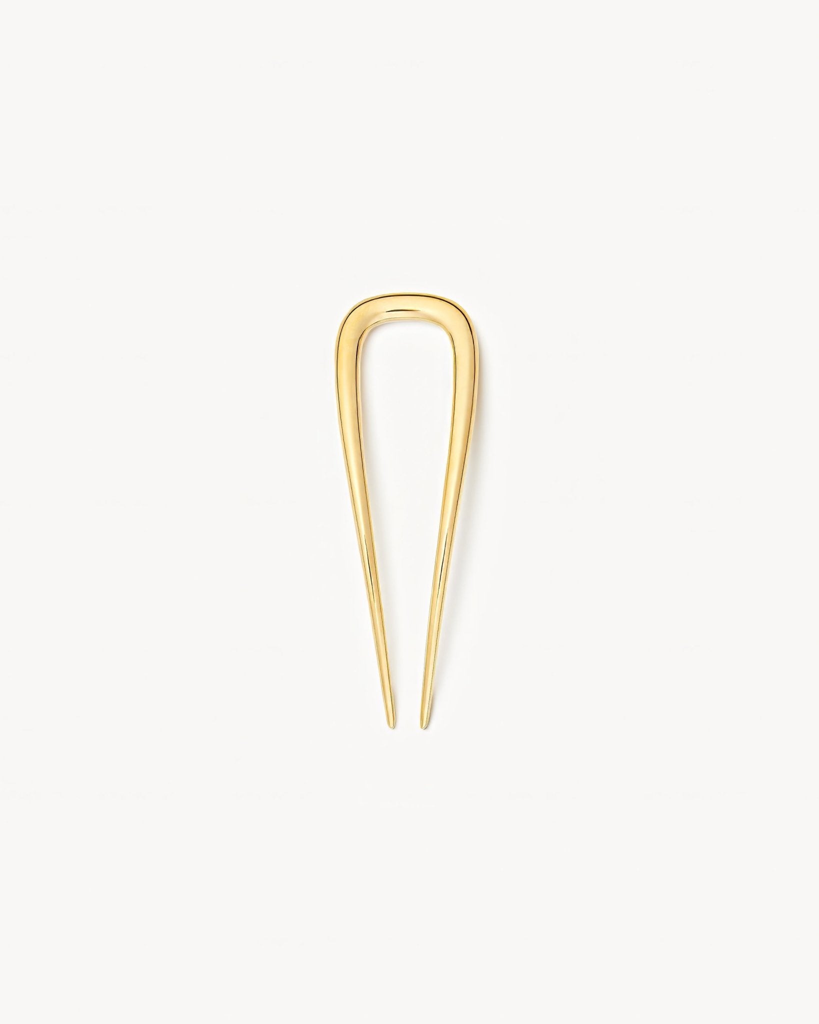 Petite Oval French Hair Pin in Gold