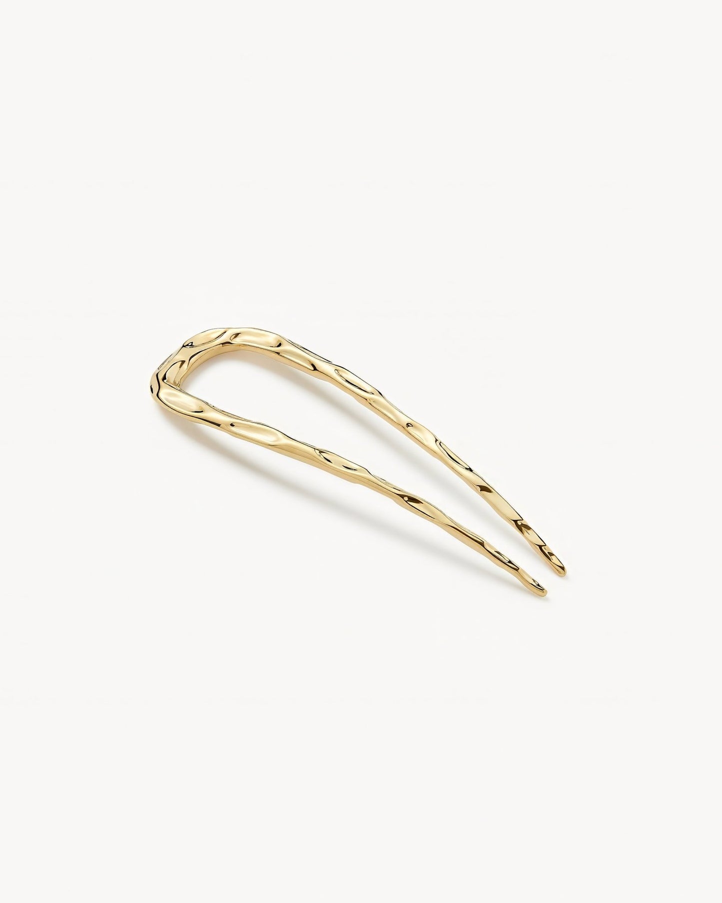 Petite Wavy French Hair Pin in Gold - MACHETE