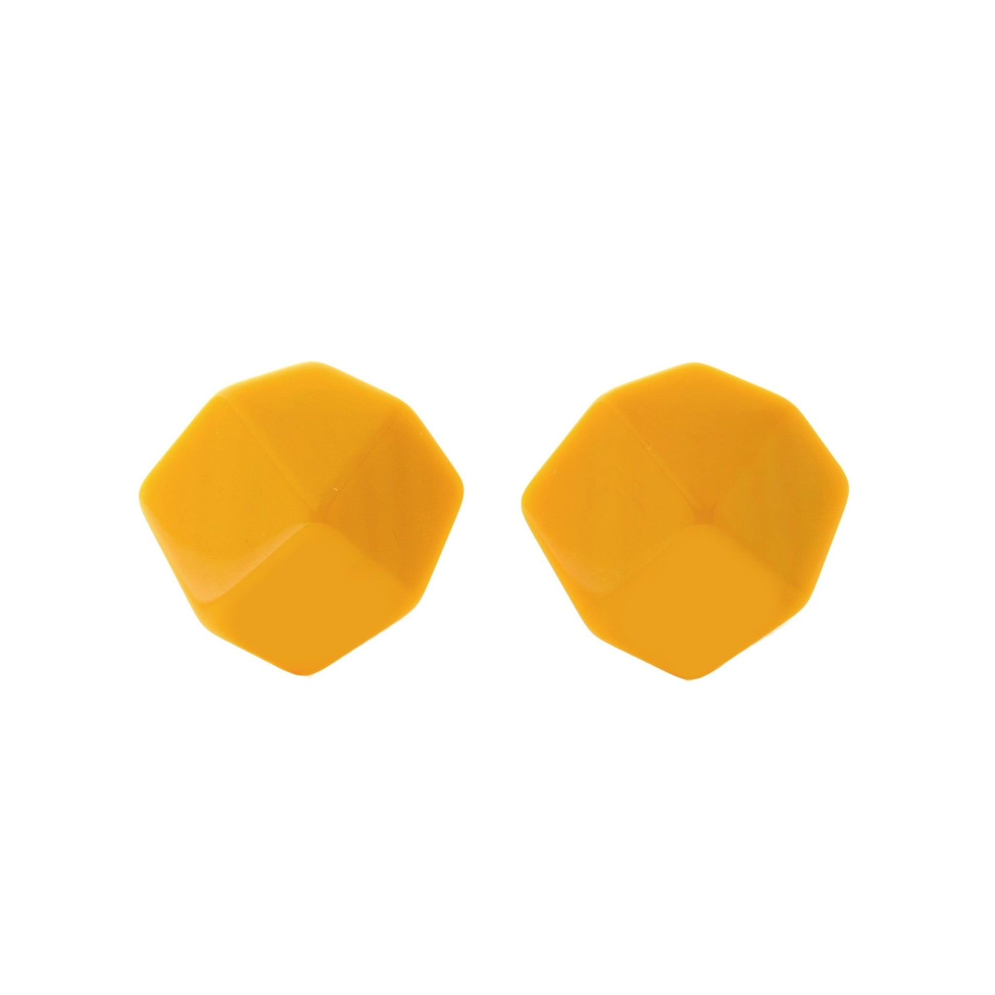 Sculpture Stud Earrings in Ochre