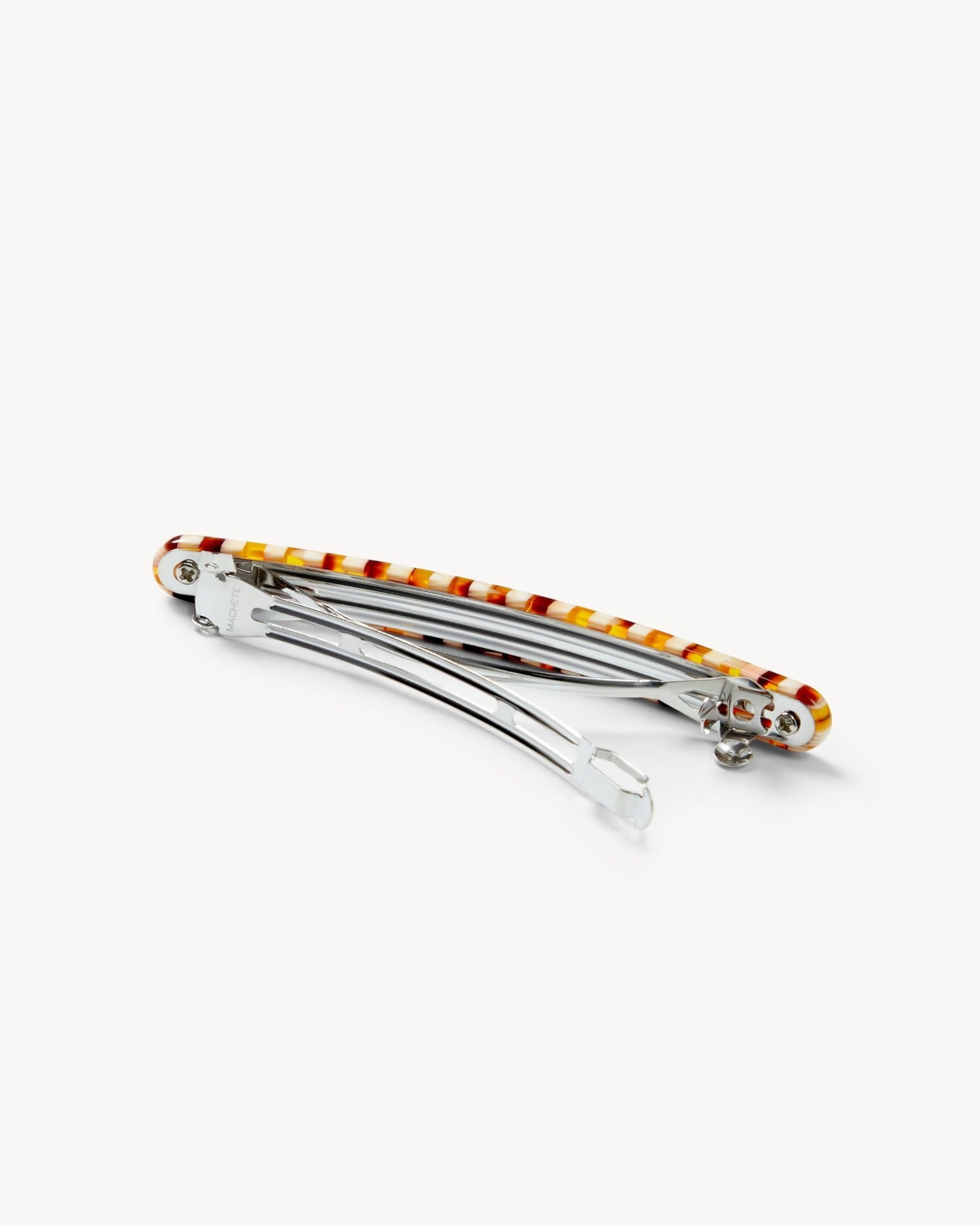 Slim Paris Barrette in Tortoise Checker - MACHETE