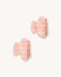 Twin Heirloom Claws in Apricot Shell Checker