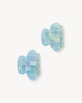 Twin Heirloom Claws in Blue Shell Checker